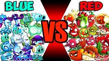 Team BLUE vs RED - Which Plant Team 's Best? - PvZ