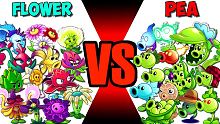 Team PEA vs FLOWER - Who Will Win? - PvZ 2 Plants 