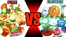 Team Plant FIRE vs Team Plants ELECTRIC - PvZ 2 Pl