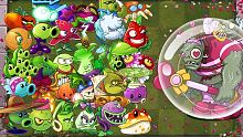 PvZ 2 All Plants Power Up vs Valentines Gargantuar