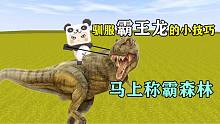 迷你世界娱乐：方舟生存进化，教你驯服霸王龙的小技巧！称霸森林