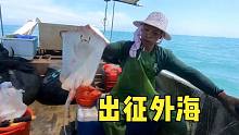 外海鱼货又大又肥，阿雄下网直接爆掉了，上岸鱼老板上千块全收购
