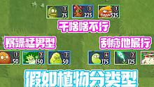 植物大战僵尸：假如植物分类型！倭瓜是猛男型！吉吉国王是什么型？