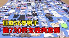日本56岁大叔偷730件女性内衣裤，被抓后赃物铺满一地
