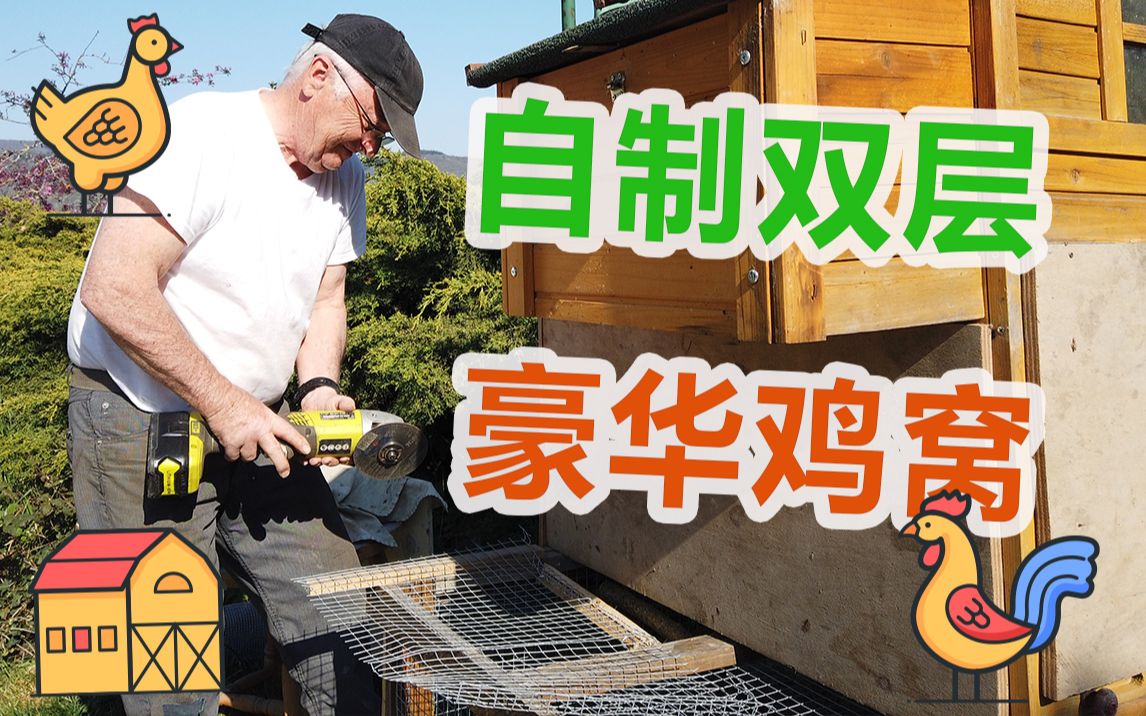 法国手工大佬，自制带阁楼的豪华鸡舍