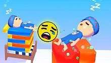 赖床小子 消除方块，让臭小子躺在床上睡觉。炯囧侠解说
