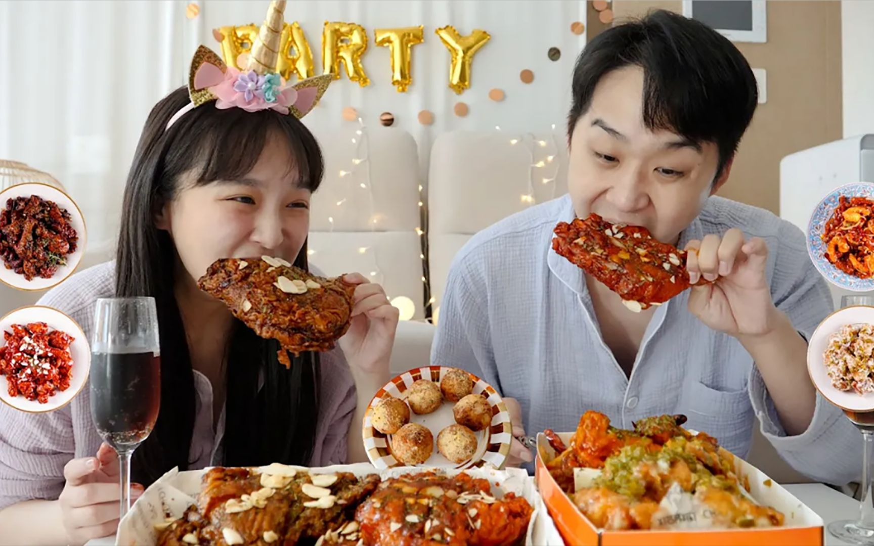 【Nado Official 中字】四大口味炸鸡+大牌高级香槟，今天是幸福甜蜜的二人party。