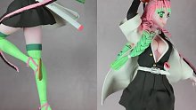 鬼灭之刃甘露寺蜜璃粘土人制作，很可爱哟！