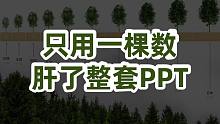 我只用树肝了整套PPT，图表页用了11颗棵数！动起来太酷了....【旁门左道】