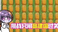 植物大战僵尸：挑战全场只用高建国过关！大嘴居然输给了坚果？
