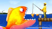 美味深蓝 第5集 小金鱼竟然吃掉了钓鱼的人？