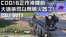 正作COD16冲锋枪菲内克!大逃杀能用喷火器了!使命召唤手游新版本试玩！