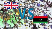 【流云红警】神仙打架之冷酷AI英国VS利比亚：开局就下死手，双方都使出换家一波流…