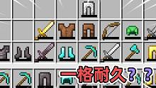 我的世界 但是所有物品都只有一格耐久??如何生存