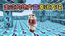 走过的地方全变幸运方块 不挖方块我能通关我的世界吗？
