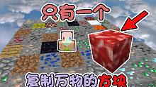 只有3x7的矿物岛?但有一个复制万物的方块！我的世界