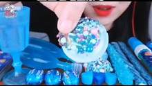 #声控 #吃货 #美食 蓝色琥珀糖，果冻