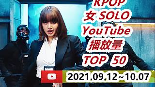 【LISA光速前二】【女歌手油管篇】Kpop女SOLO（歌手）MV油管播放量top50（第十七期，截