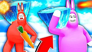 疯狂兔子人 在冰块上滑行，这也太刺激了吧！炯囧侠解说