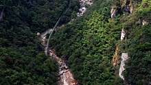 #我的航拍时刻 #江西九江 #庐山 在庐山的峡谷中，有一趟去往三叠泉的小“火车”。#江西好时光