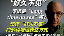 “好久不见”英语是“Long  time no see”吗？ 谈谈“好久不见” 的多种地道表达方式