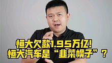 恒大欠款1.95万亿！恒大汽车是“韭菜幌子”？