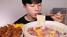 【Seabear】吃播 奶油辣炒年糕&甜味炸鸡&泡菜萝卜