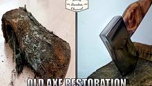 【机械催眠】技师修理翻新完全生锈的老斧头 镜面抛光后就可以劈柴了【Really Random Cha