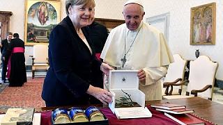 Merkel meets Pope Francis at the Vatican