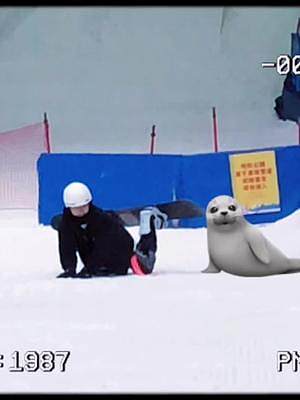 大#夏天 的就該帶著小伙伴 來融創(chuàng)#滑雪 呀～#日常 #單板女孩 #雪地里撒歡 #開心