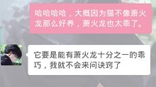 问养猫和养萧火龙之间的区别哈哈哈哈「光与夜之恋／萧逸」