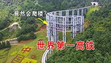 贵州惊现"世界第一高铁"，竟然还会爬楼，难得一见的奇观