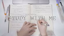 [4k] study with me | 实时学习白噪音 | flat lay | Leschezy