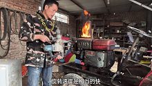 农民用电锤制作拖拉机钥匙，好多都说旋转不了，看看转速有多快