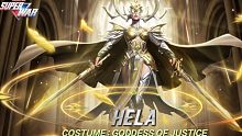 【漫威超级战争】海拉•正义女神 皮肤展示||金光闪闪的特效，还是不错的皮肤