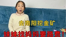 河南南阳发现特大型金矿，妹妹要路费去南阳挖矿，妹妹：发财了！