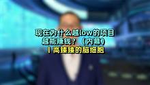 现在为什么越low的项目越能赚钱？（内幕）丨高臻臻的脑细胞