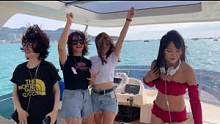 游艇上的姐妹游艇party！#游艇出海 #小助手 #海南 #游艇