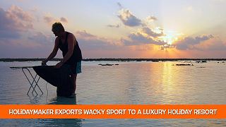 Holidaymaker exports wacky sport to a luxury holid