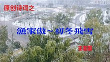 原创诗词系列之  渔家傲《初冬飞雪》