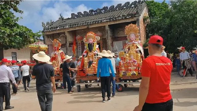 湛江南三不僅正月遊神隆重,開光遊新也不賴,記錄米粘坡遊米粘村