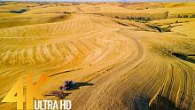 4K超高清风景-帕卢斯田野令人惊叹的鸟瞰美景