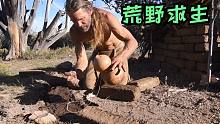 祖伯先生荒野求生-终于开始建造原始的生存小屋（第27集）荒野求生，野外生存