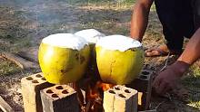 柬埔寨小伙教你做乡村椰子鸡