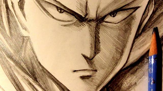 【elk 助眠】绘画的声音|素描《一拳超人》琦玉老师