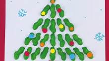 用花生壳做漂亮的圣诞树！
