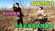 本村姑爷想吃大饼，丈母娘一起去地里拾柴禾烙大饼，这姑爷真硬气