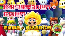 【咖啡罐】超级马里奥3D世界 + 狂怒世界 完整角色 + 升级道具攻略！