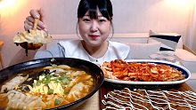 【Hyoning】吃播 紫菜饺子汤&韩式烤牛排&辣白菜