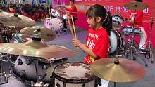 小鼓手商场内架子鼓表演，孩子们表现的都很棒！